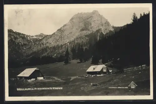 AK Hieflau, Osollalpe mit Frauenmauer