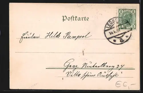 AK Leoben, Ortsansicht mit Flusspartie