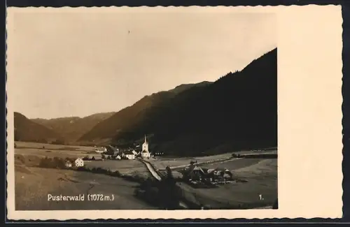 AK Pusterwald, Ortsansicht mit Umgebung