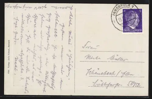 AK Pertisau am Achensee, Ortsansicht mit Bergpanorama, Passepartout