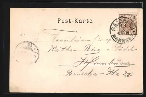 AK Salzburg, Stadtansicht mit Festung