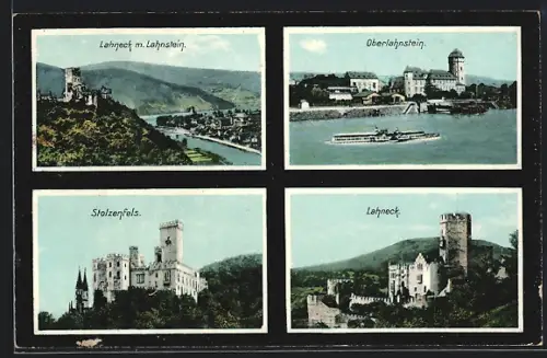AK Lahnstein, Burg Lahneck, Schloss Stolzenfels, Oberlahnstein