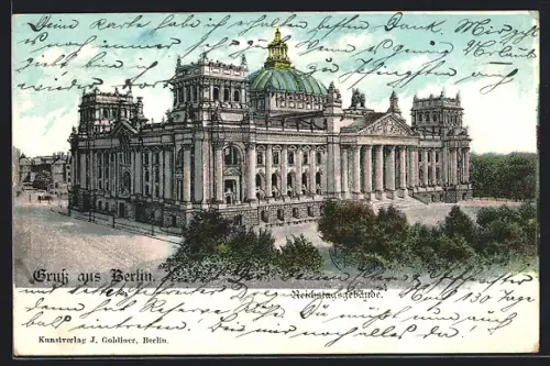 AK Berlin-Tiergarten, Reichstagsgebäude