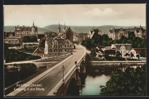 AK Saalfeld /Saale, Eingang in die Stadt