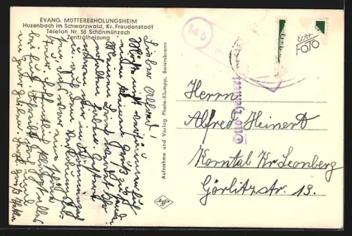 AK Huzenbach im Schwarzwald, Evangelisches Müttererholungsheim