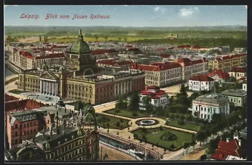 AK Leipzig, Blick vom Neuen Rathaus