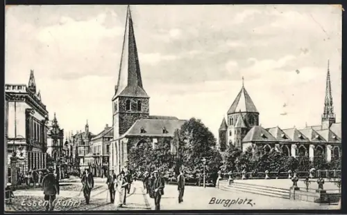 AK Essen /Ruhr, Burgplatz