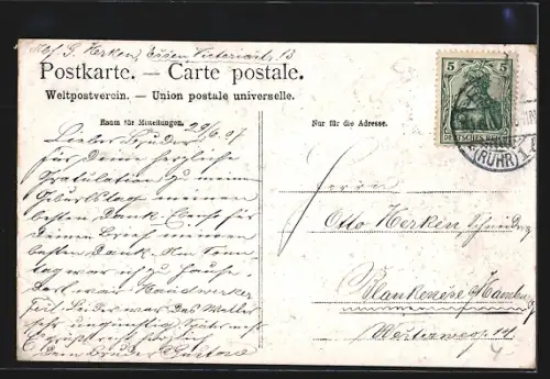 AK Essen /Ruhr, Burgplatz