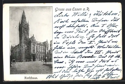 AK Essen / Ruhr, Rathaus