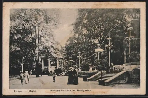 AK Essen /Ruhr, Konzert-Pavillon im Stadtgarten