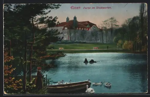 AK Essen, Partie im Stadtgarten