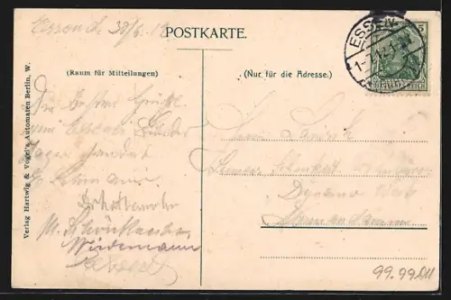 AK Essen, Stadtgarten, Gartenpartie, Inh. H. u. F. Wienecke