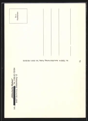 AK Schlitz / Hessen, Gasthaus Altdeutsche Stuben, Grabenberg 12