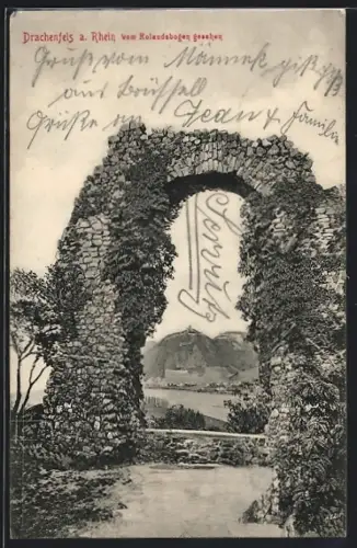 AK Drachenfels a. Rhein, Rolandsbogen
