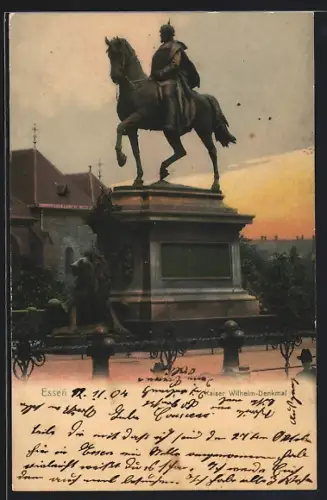 AK Essen, Kaiser Wilhelm-Denkmal