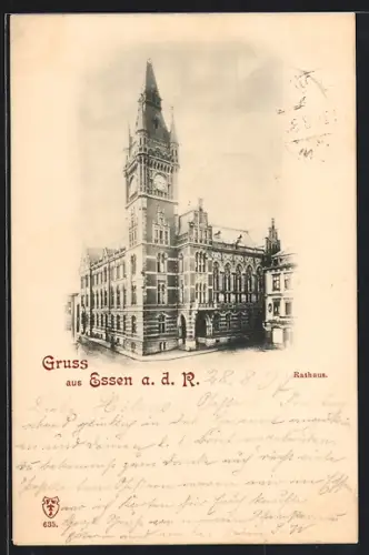 AK Essen / Ruhr, Rathaus