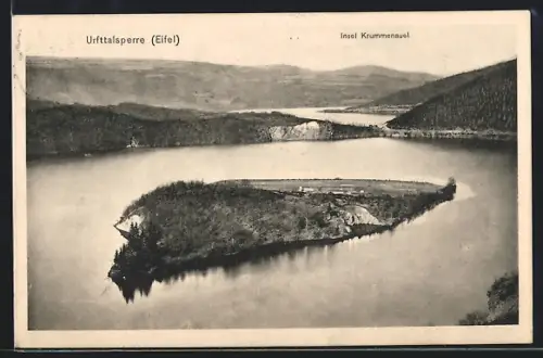 AK Urfttalsperre /Eifel, Insel Krummenauel