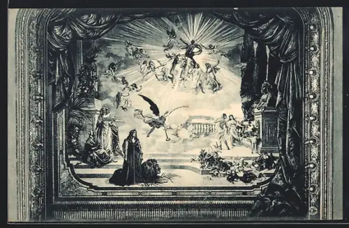 AK Wiesbaden, Vorhang im Kgl. Theater