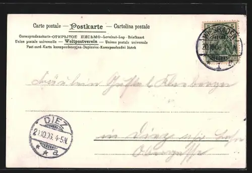 AK Wiesbaden, Königl. Theater