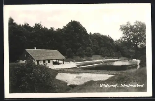 AK Wüstenrot, Blick ins Schwimmbad