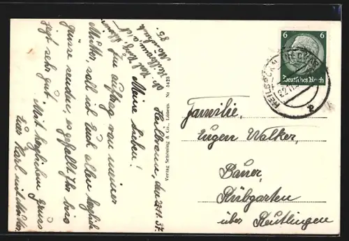 AK Heilbronn a. Neckar, Hafenpartie mit Mannheimer Lagerhaus