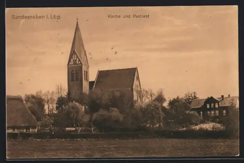 AK Sandesneben i. Lbg., Kirche und Pastorat