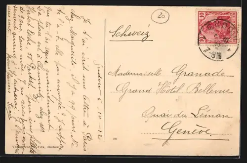 AK Gudow, Kirche mit Friedhof