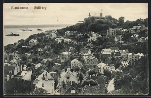 AK Hamburg-Blankenese, Süllberg, Ortsansicht aus der Vogelschau