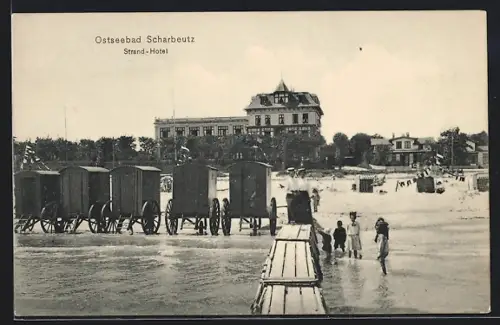 AK Scharbeutz, Strand-Hotel vom Wasser aus