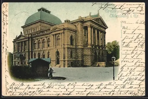 AK Oldenburg i. Gr., Grossherzogliches Hoftheater