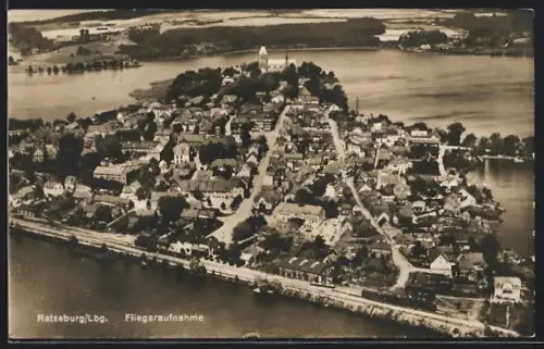 AK Ratzeburg /Lbg., Fliegeraufnahme des Ortes