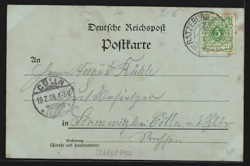 Mondschein-AK Ratzeburg, Pavillon am See