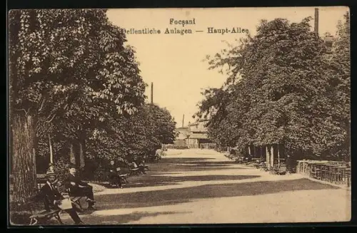 AK Focsani, Oeffentliche Anlagen an der Haupt-Allee