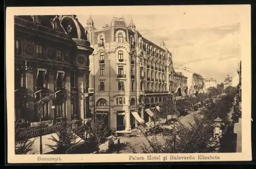 AK Bucuresti, Palace Hotel si Bulevarda Elisabeta