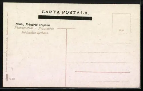 AK Nagyszeben, Städtisches Rathaus