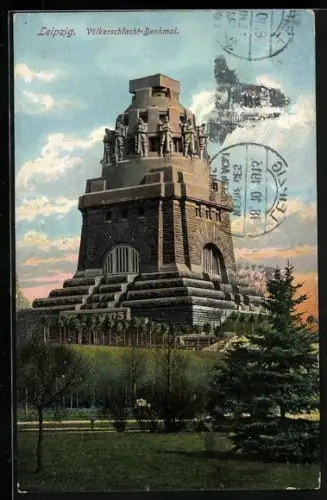 AK Leipzig, Völkerschlachtdenkmal, Park auf der Nordseite