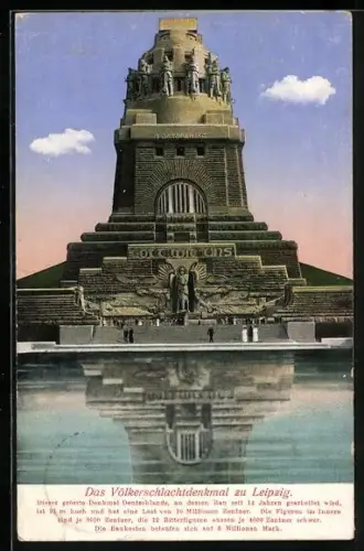 AK Leipzig, Ansicht des Völkerschlachtdenkmals