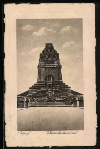 AK Leipzig, Blick auf das Völkerschlachtdenkmal