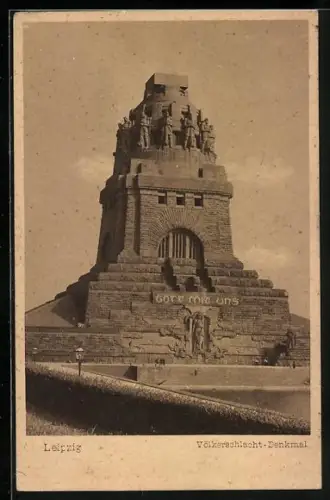 AK Leipzig, Blick zum Völkerschlachtdenkmal