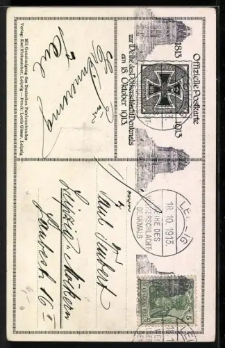 AK Leipzig, Völkerschlachtdenkmal, 1813-1913