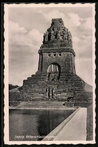 AK Leipzig, Blick auf das Völkerschlachtdenkmal