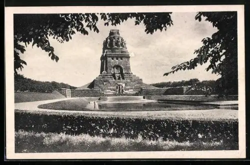 AK Leipzig, Völkerschlachtdenkmal mit Anlagen