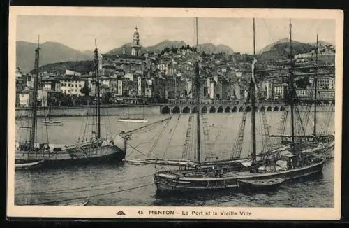 AK Menton, Le Port et la Vieille Ville