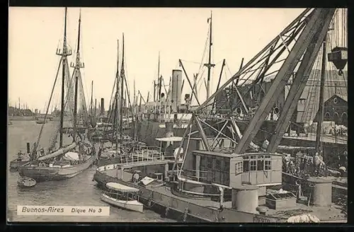 AK Buenos-Aires, Dique No. 3, Hafen