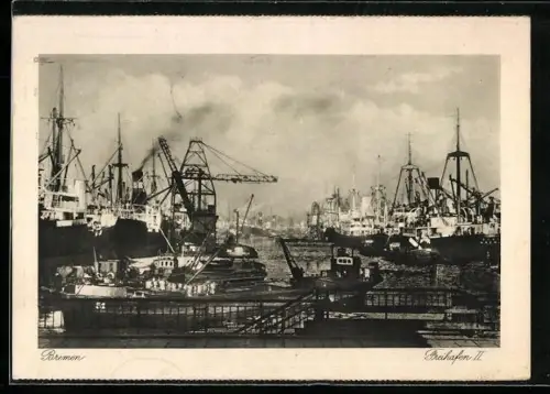 AK Bremen, Frei-Hafen II., Dampfer
