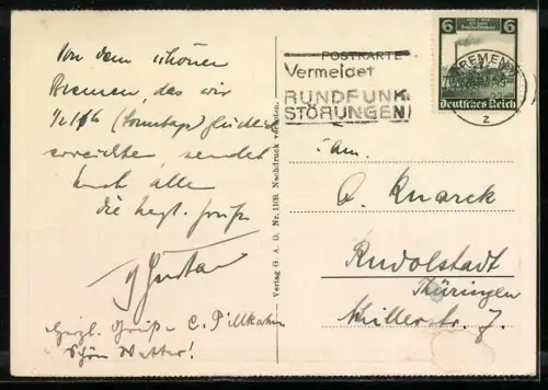 AK Bremen, Frei-Hafen II., Dampfer