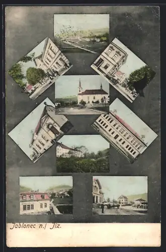 AK Jablonec n. Jiz, Ulice, Castecny pohled