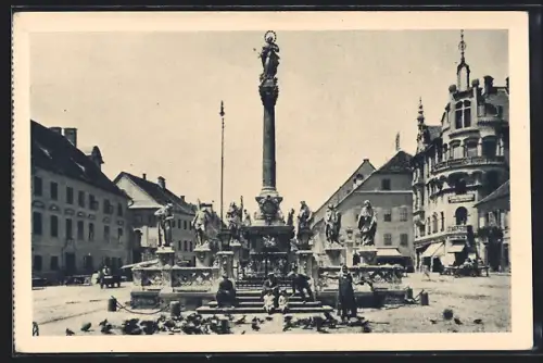 AK Maribor / Marburg, Glavni trg, Marijin steber