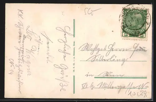 AK Marburg a. D., Reichsbrücke mit dem Theresienhof