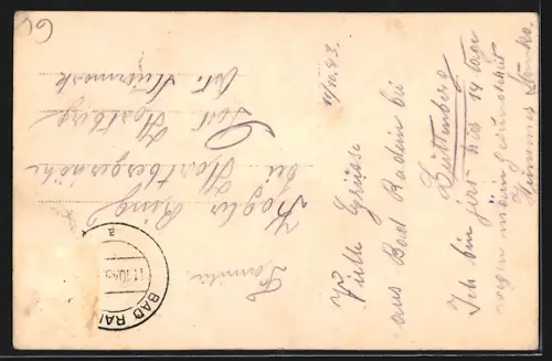 AK Bad Radein, Blick zu Villa Antonie